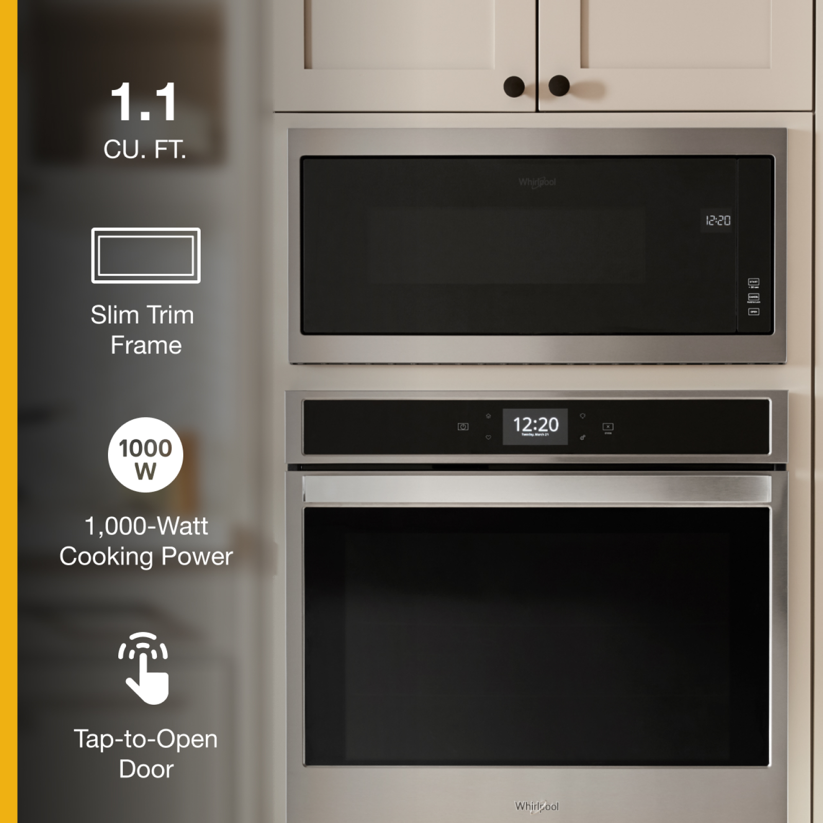 Whirlpool - 1.1 cu. Ft Built In Microwave in Stainless - YWMT50011KS