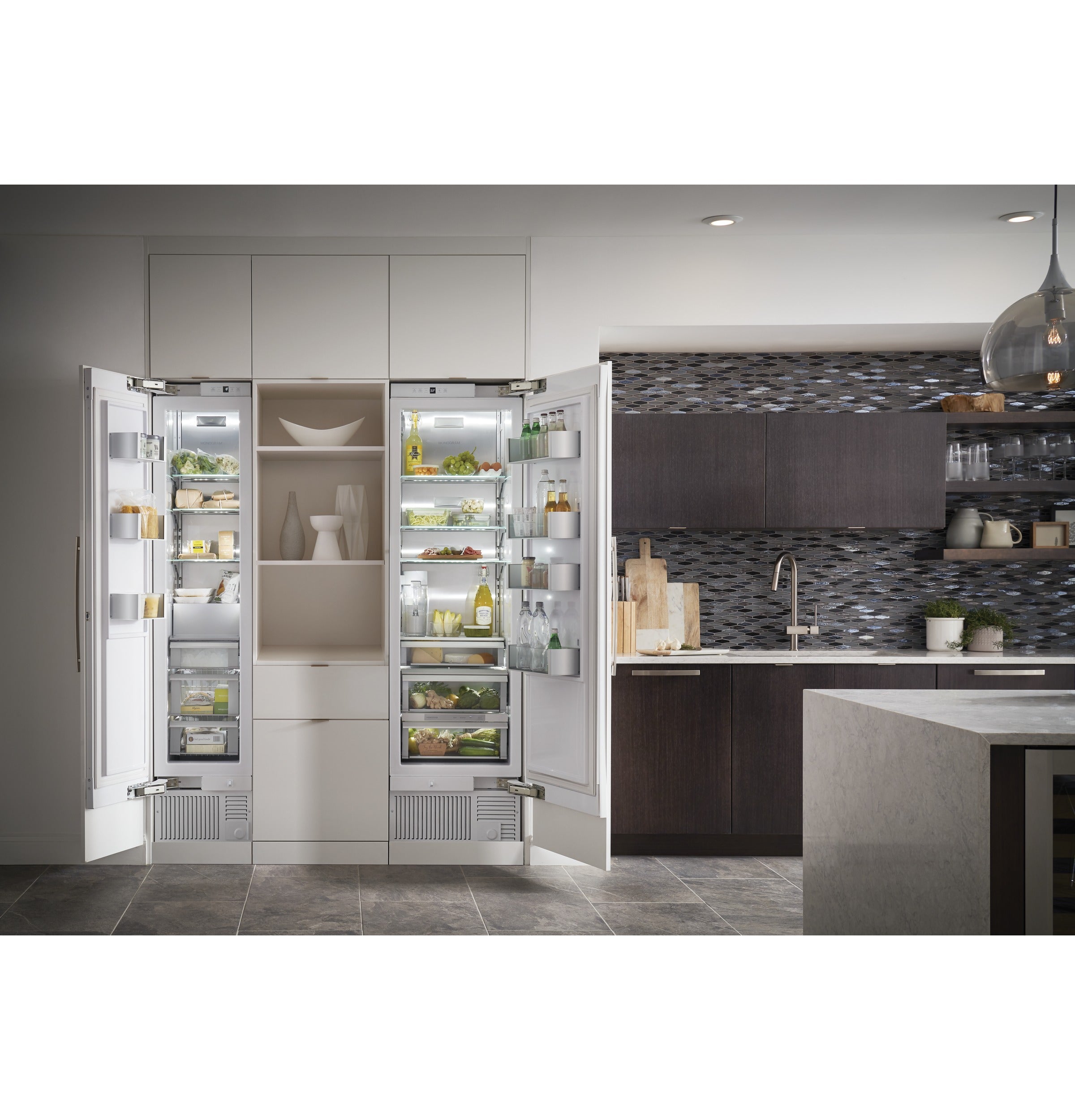 GE Monogram - 23.5 Inch 13.1 cu. ft Built In / Integrated All Fridge Refrigerator in Panel Ready - ZIR240NPKII