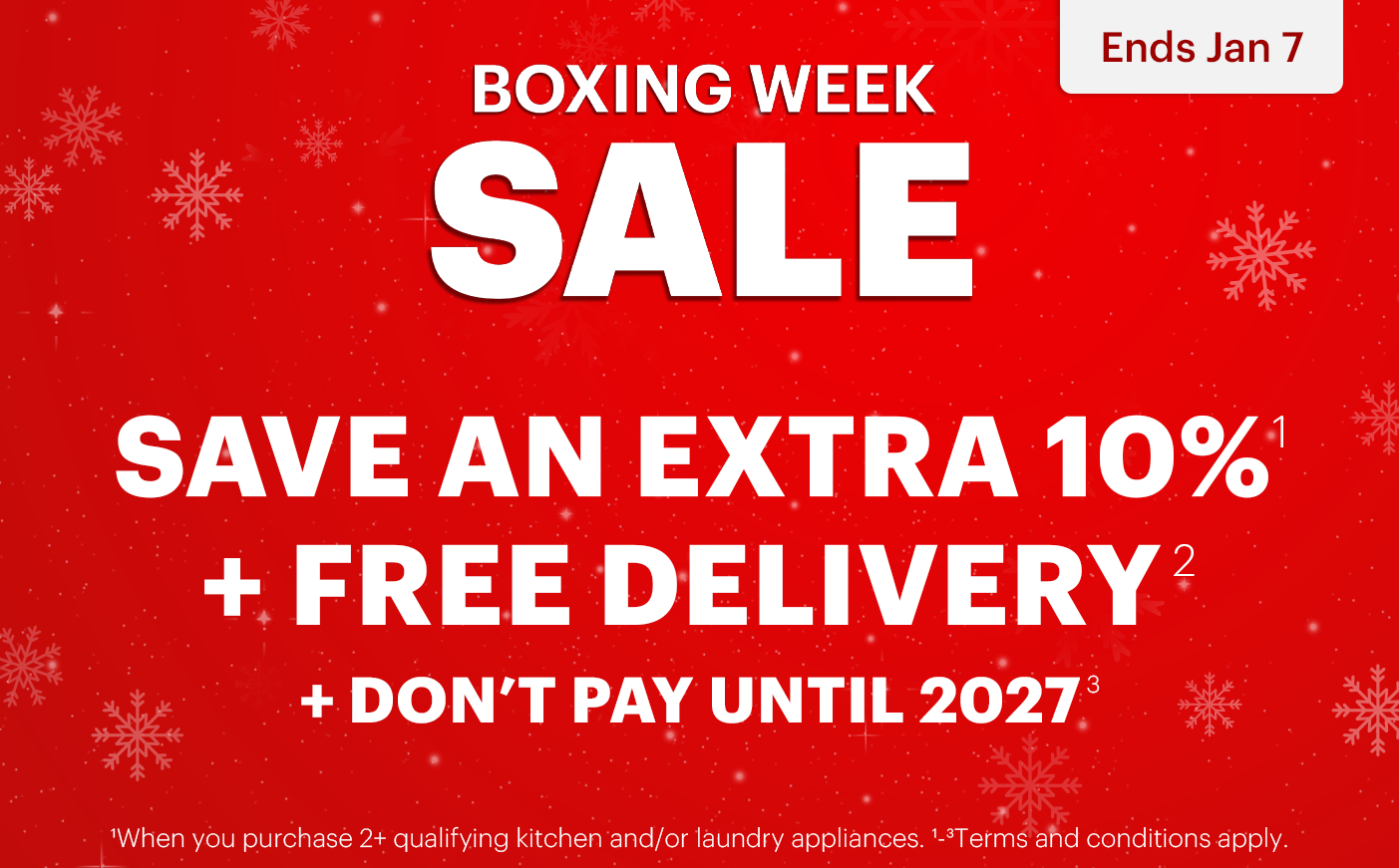 Boxing Week Sale Dec 15-Jan 7, 2026