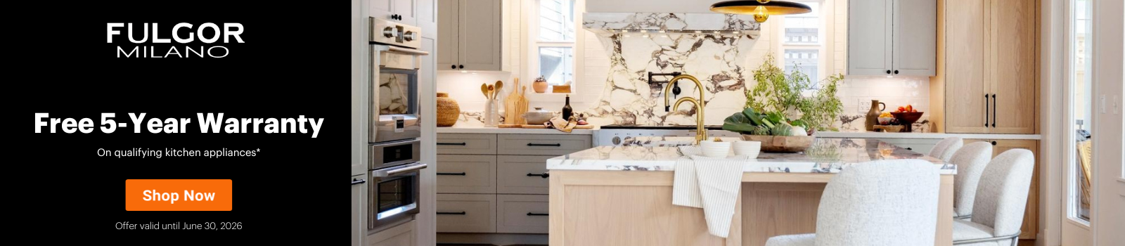 Fulgor Milano Extended 5-Yr Warranty May 1, 2025- June 30, 2026