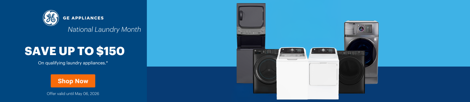 GE National Laundry Month April 2 - May 6, 2026