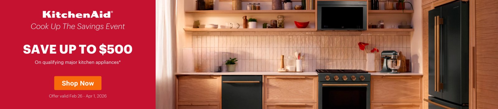 KitchenAid Cook Up The Savings Event Feb 26- Apr 1, 2026