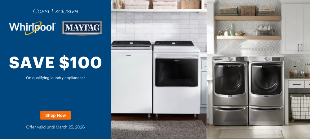 Whirlpool & Maytag Exclusive Laundry Event March 5-25, 2026