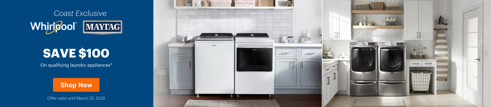 Whirlpool & Maytag Exclusive Laundry Event March 5-25, 2026