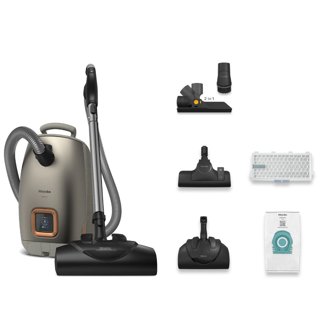 Miele - Guard L1 Electro Bagged Canister Vacuum Cleaner in Titanium Pearlfinish - 41UFE036CDN