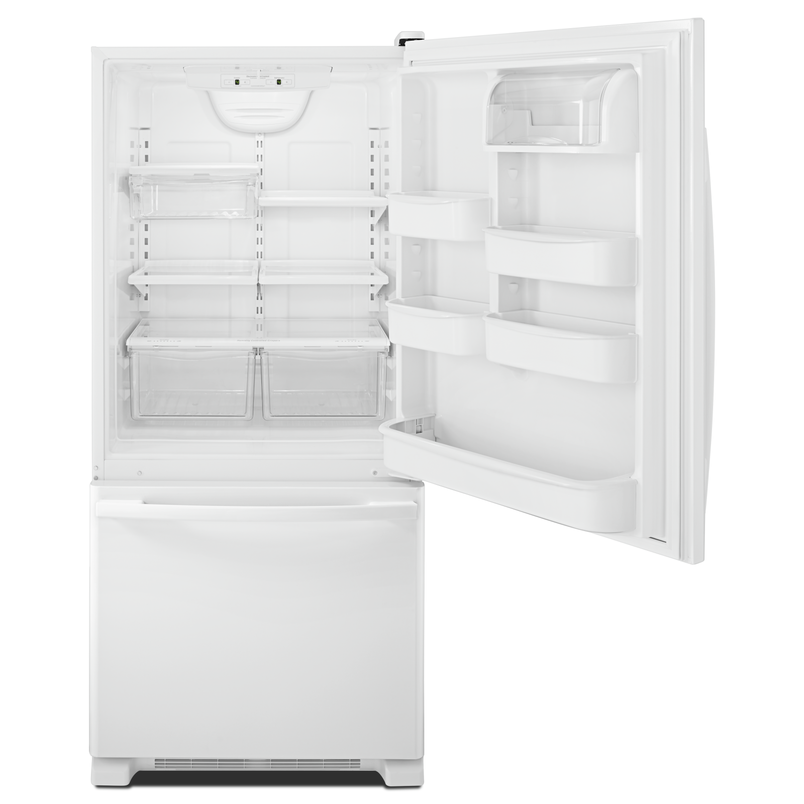 Amana - 29.6 Inch 18 cu. ft Bottom Mount Refrigerator in White - ABB1924BRW