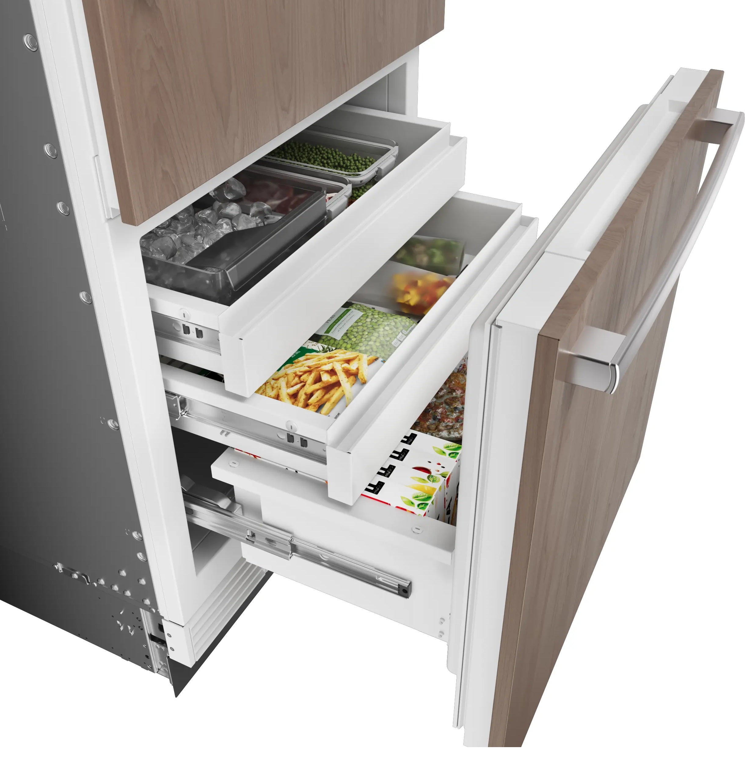 Bosch - 30 Inch 16.5 cu. ft Built-in Bottom Mount Refrigerator in Panel Ready - B30IB100SP