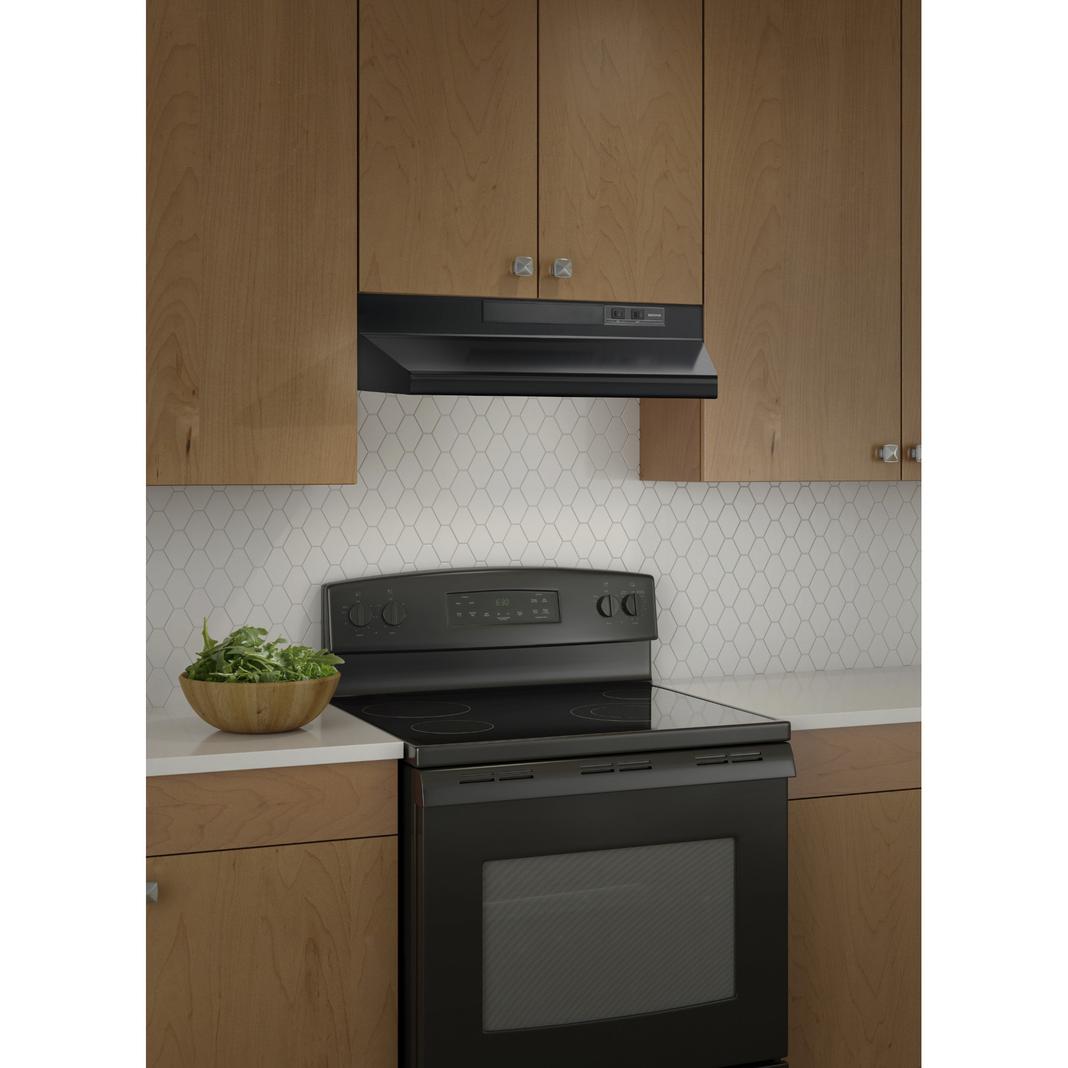 Broan - 24 Inch 210 CFM Under Cabinet Range Vent in Black - BU224BL