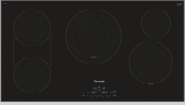 Thermador - 37 Inch Electric Cooktop in Black - CET366TB