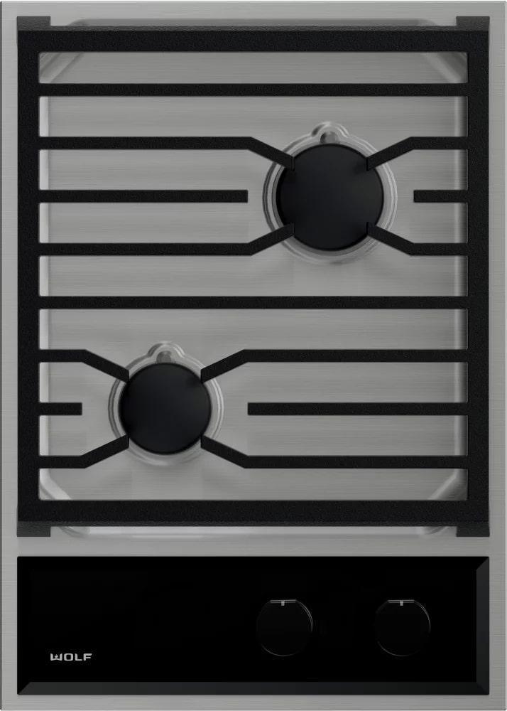 Wolf - 15 inch wide Gas Cooktop in Stainless - CG152TF/S