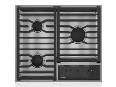 Wolf - 23.625 inch wide Gas Cooktop in Stainless - CG243TF/S