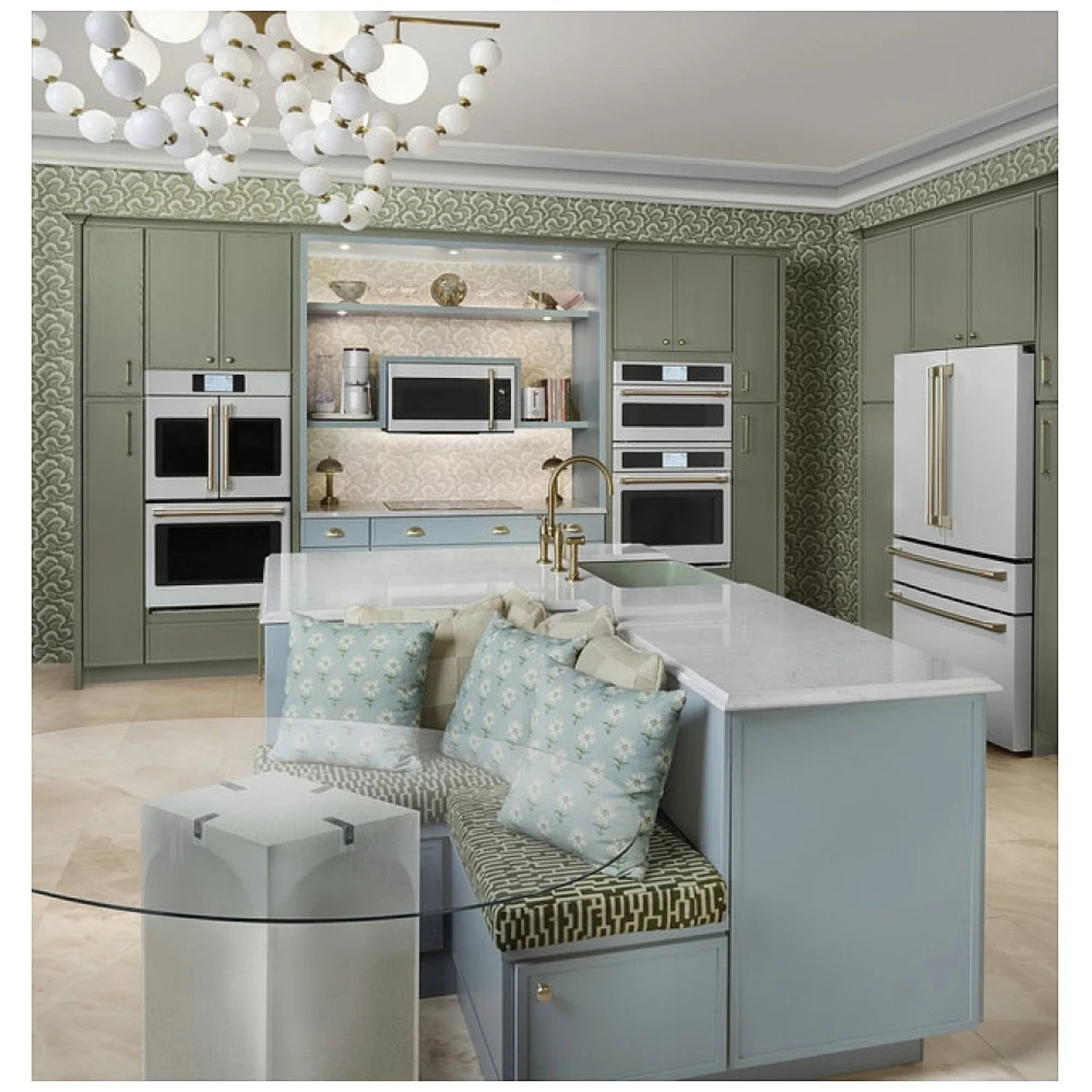 Cafe - 36 Inch 23.2 cu. ft French Door Refrigerator in White - CJE23DP4WW2