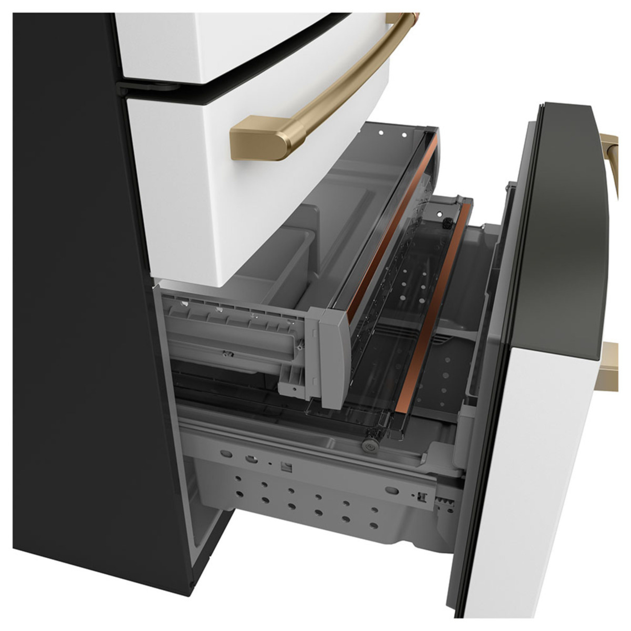 Cafe - 36 Inch 23.2 cu. ft French Door Refrigerator in White - CJE23DP4WW2