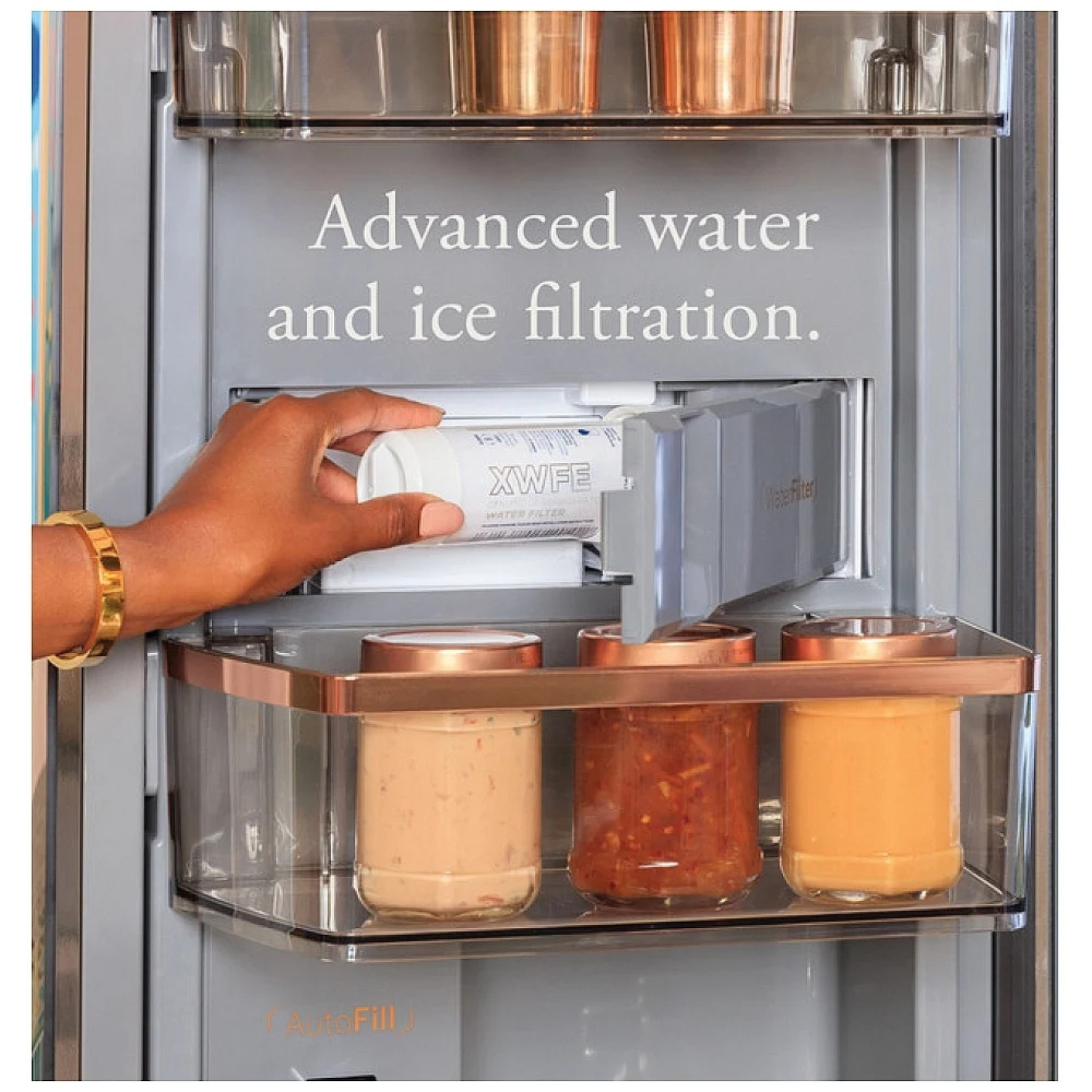 Cafe - 36 Inch 23.2 cu. ft French Door Refrigerator in White - CJE23DP4WW2