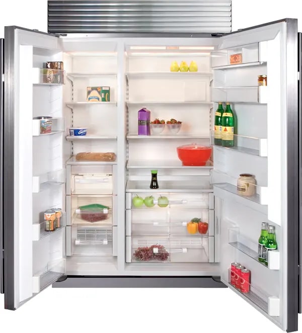 Sub-Zero - 48 Inch 28.2 cu. ft Built In / Integrated Side by Side Refrigerator in Stainless - CL4850S/S/T