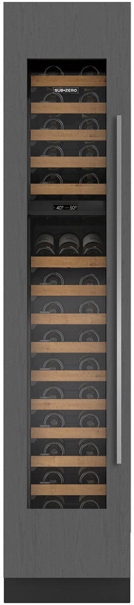 Sub-Zero - 18 Inch 59 Bottle Built In / Integrated Wine Fridge Refrigerator in Panel Ready - DEC1850W/L