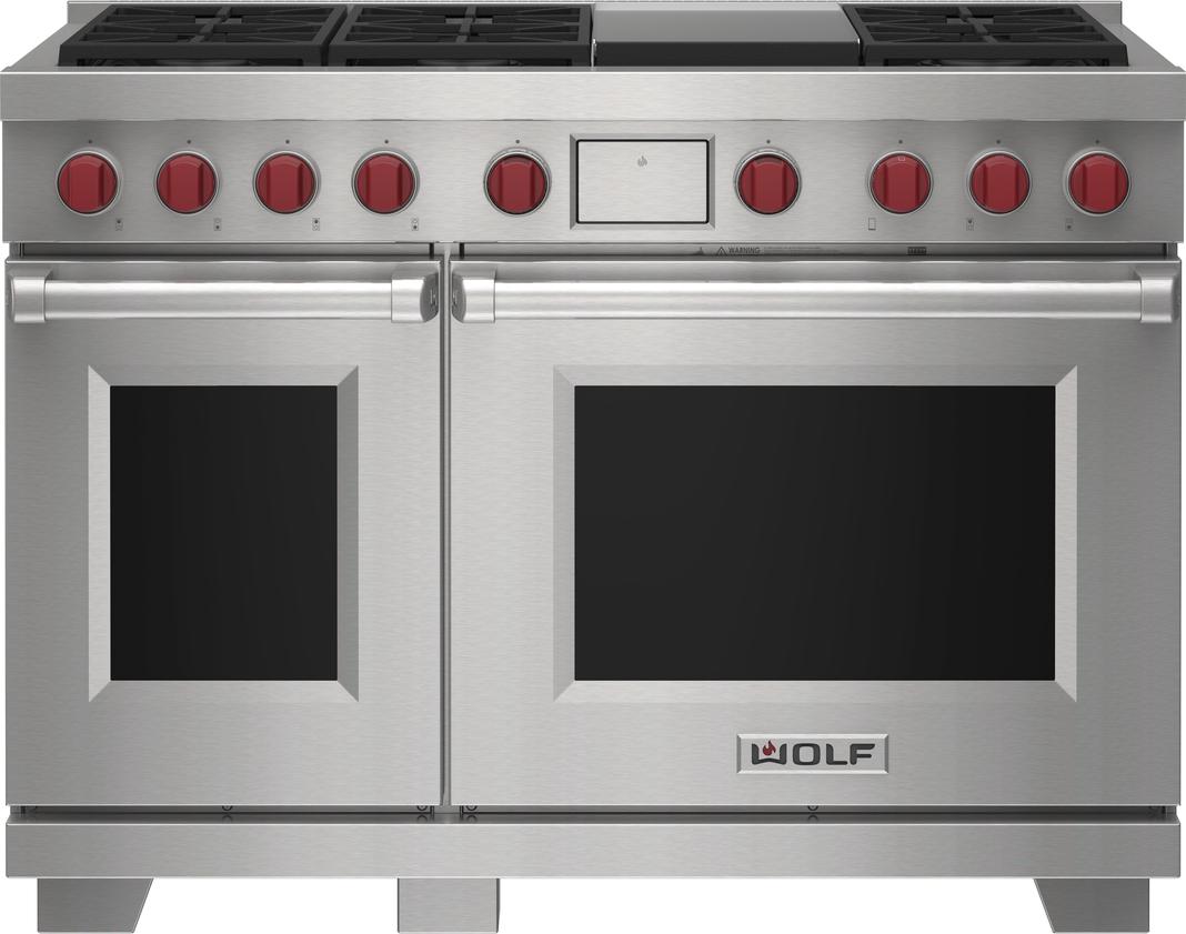Wolf - 2.7 cu. ft  Dual Fuel Range in Stainless - DF48650G/S/P