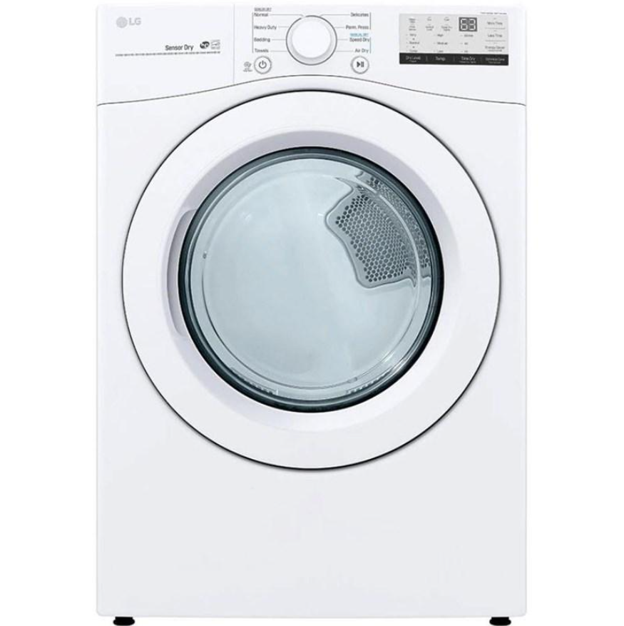 LG - 7.4 cu. Ft  Vented Electric Dryer in White - DLE3400WL