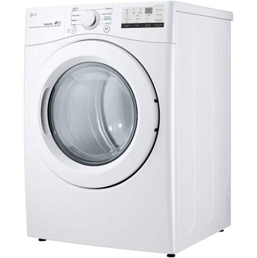 LG - 7.4 cu. Ft  Vented Electric Dryer in White - DLE3400WL