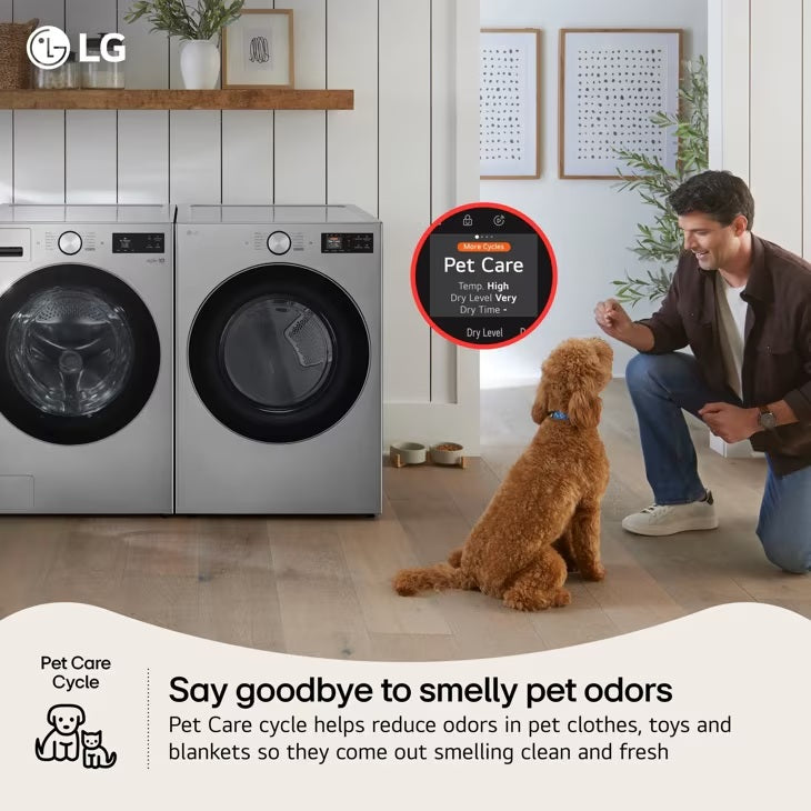 LG - 7.4 cu. Ft  Vented Electric Dryer in Stainless - DLEX5800V
