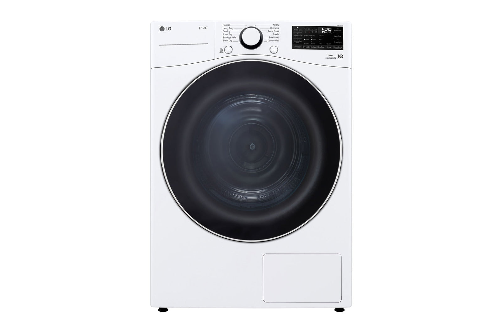 LG - 7.8 cu. Ft  Ventless Heat Pump Dryer in White - DLHC3602W