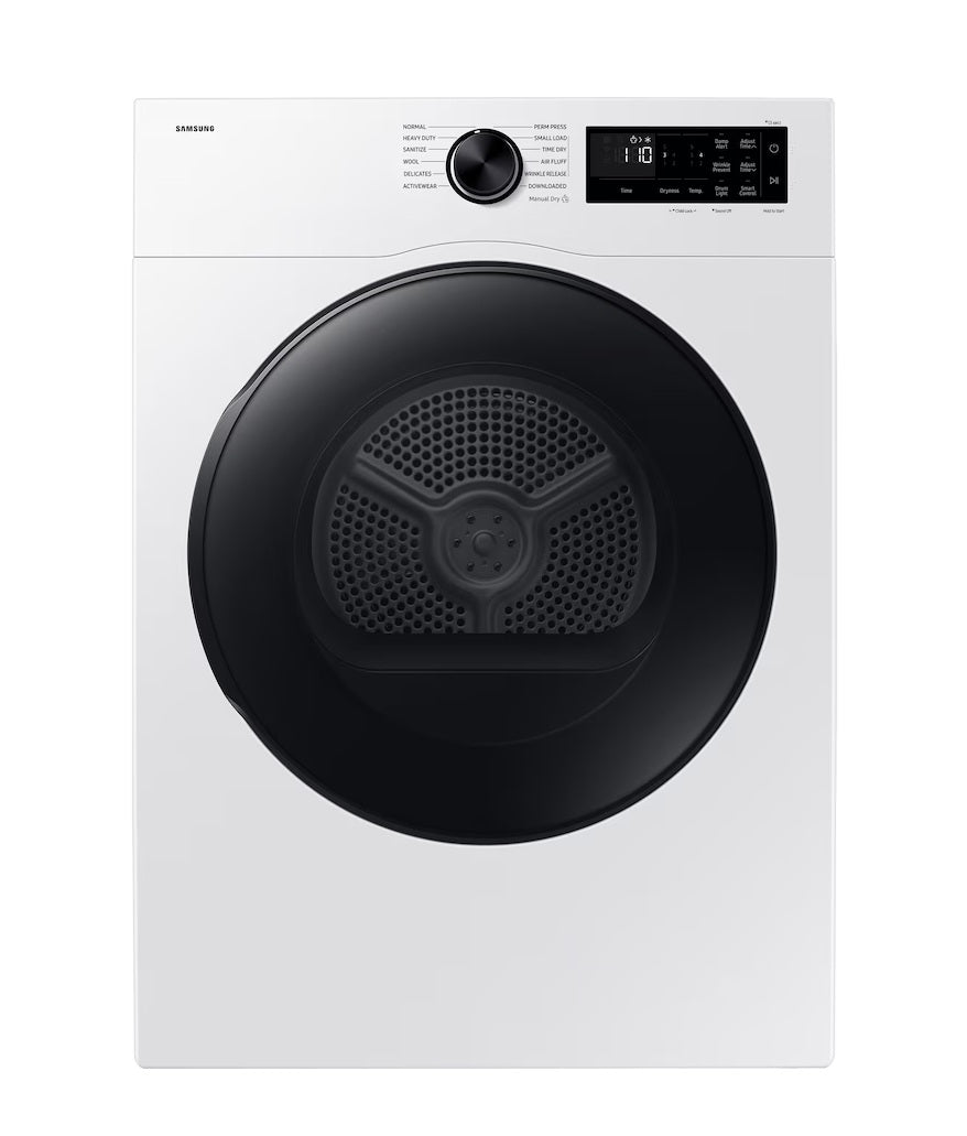 Samsung - 4 cu. Ft  Compact Dryer in White - DV25FG50BVBEAC