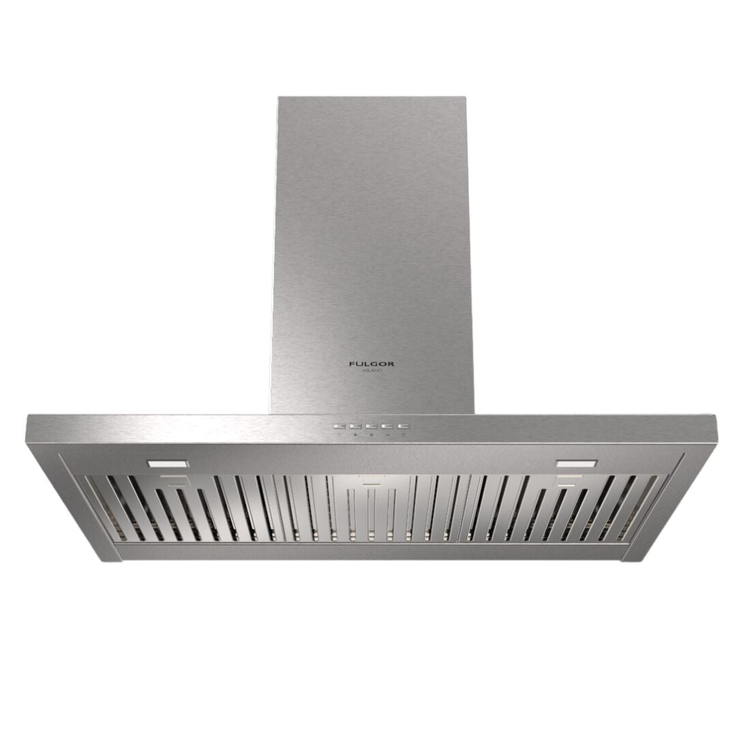 Fulgor Milano - 30 Inch 600 CFM Wall Mount and Chimney Range Vent in Stainless - F4CW30S1