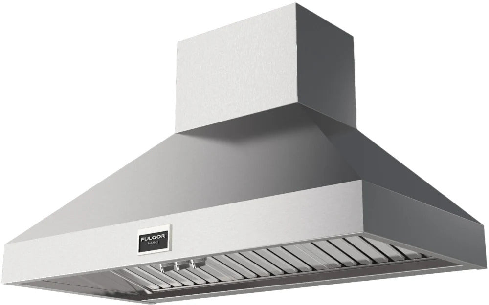 Fulgor Milano - 48 Inch 1000 CFM Wall Mount and Chimney Range Vent in Stainless - F6PC48DS1