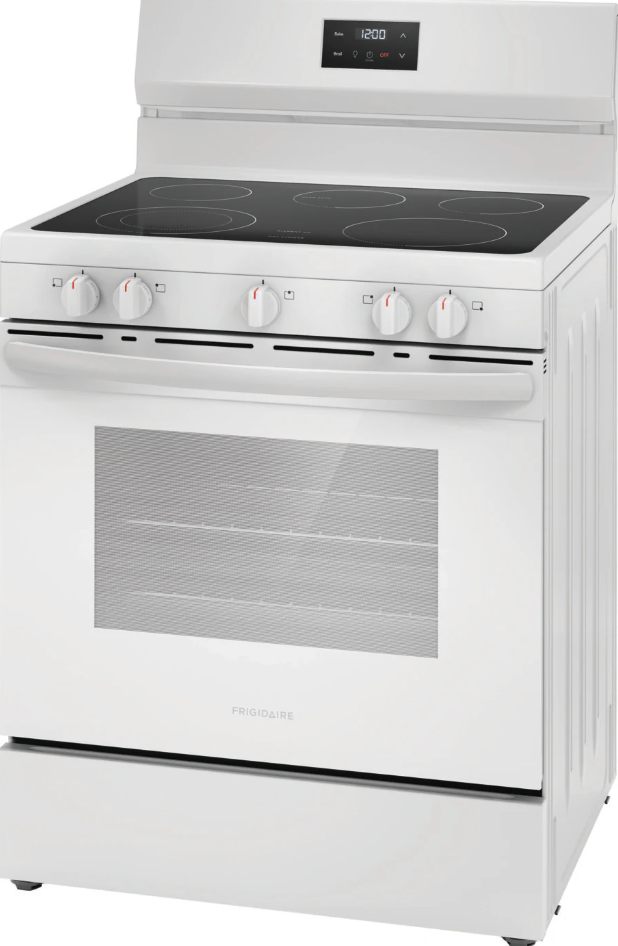 Frigidaire - 30 Inch 5.3 cu. ft  Electric Range in White - FCRE305CBW