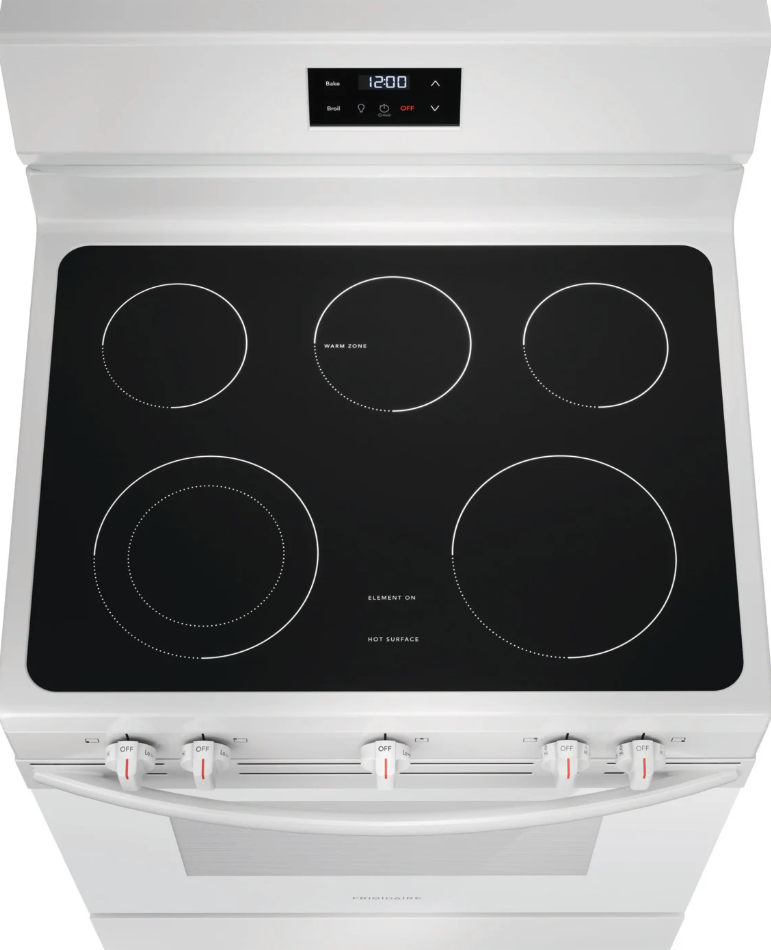 Frigidaire - 30 Inch 5.3 cu. ft  Electric Range in White - FCRE305CBW