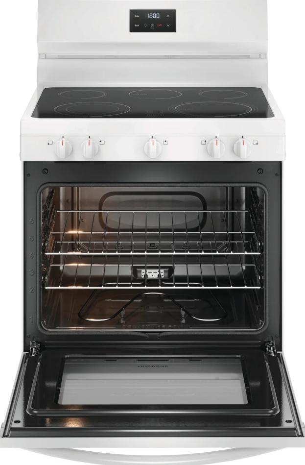 Frigidaire - 30 Inch 5.3 cu. ft  Electric Range in White - FCRE305CBW