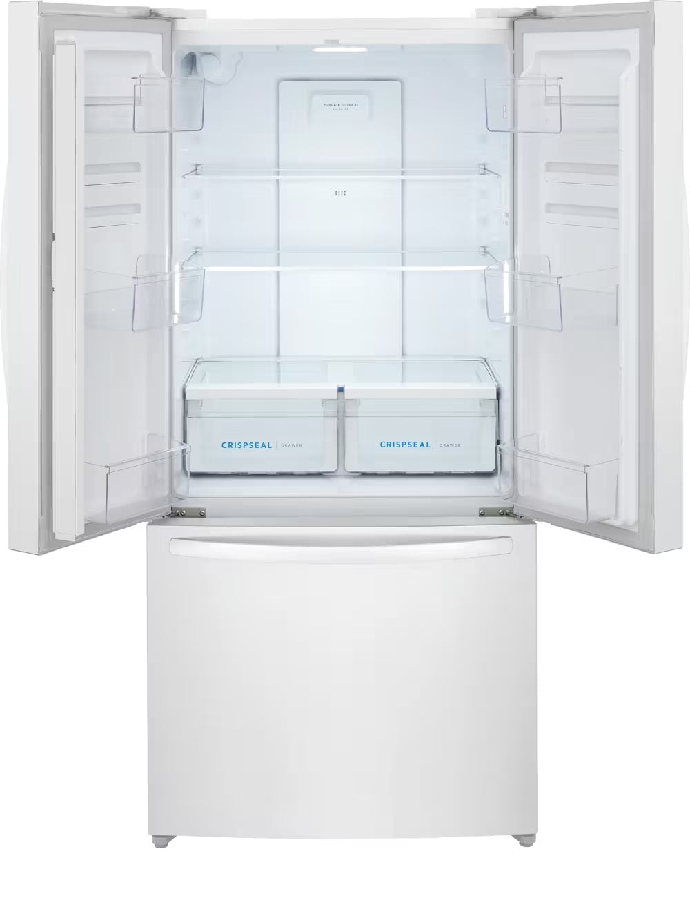 Frigidaire - 32 Inch 18 cu. ft French Door Refrigerator in White - FRFG1723AW