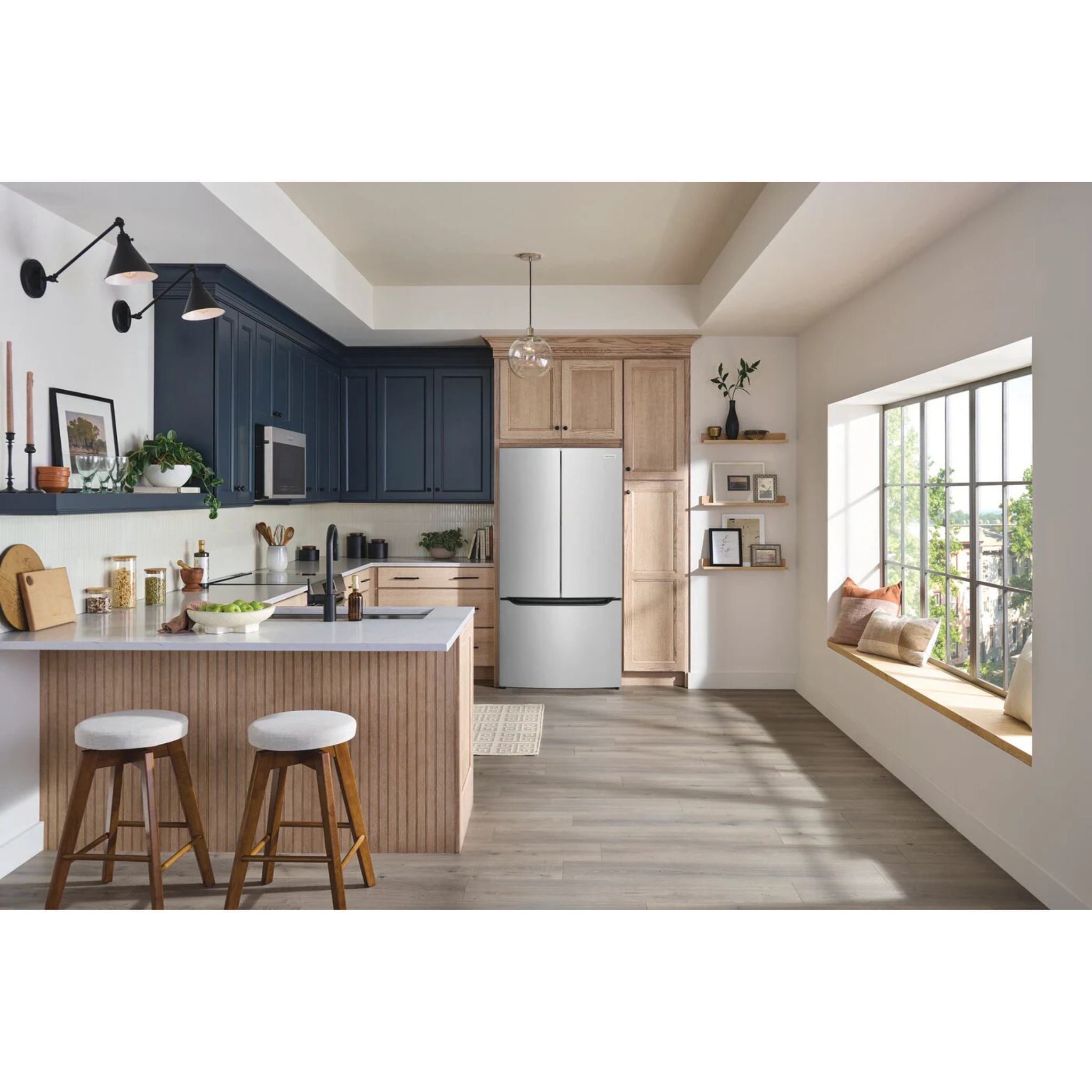 Frigidaire - 33 Inch 20 cu. ft French Door Refrigerator in Stainless - FRFG2033AV
