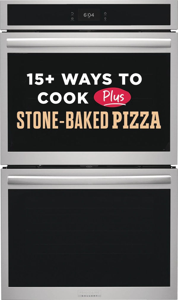 Frigidaire Gallery - 10.6 cu. ft Double Wall Oven with Stone-Baked Pizza in Stainless - GCWD3070AF