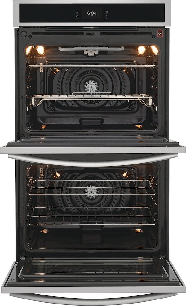 Frigidaire Gallery - 10.6 cu. ft Double Wall Oven with Stone-Baked Pizza in Stainless - GCWD3070AF