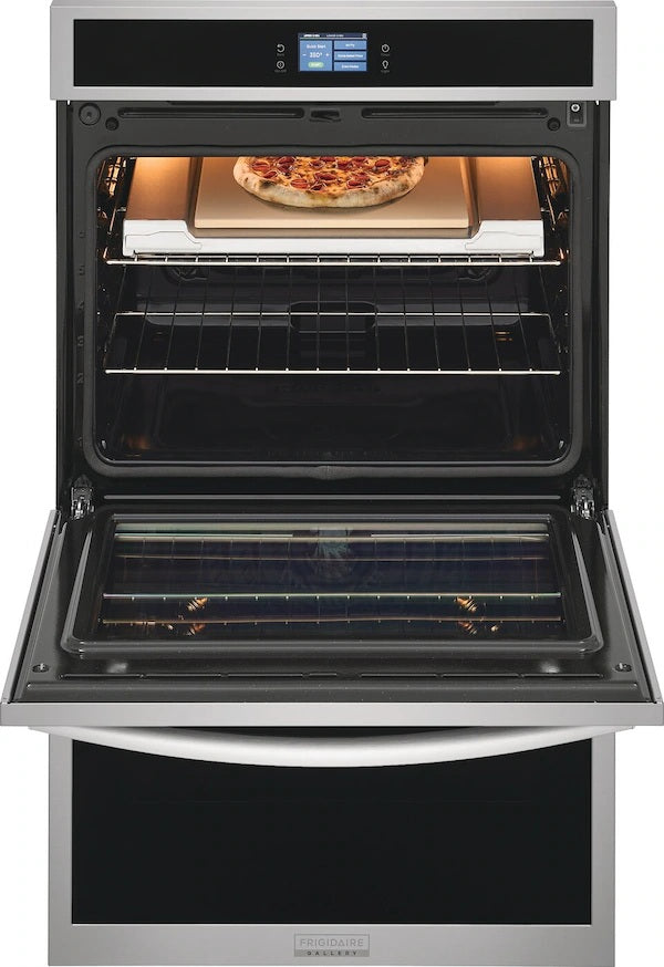 Frigidaire Gallery - 10.6 cu. ft Double Wall Oven with Stone-Baked Pizza in Stainless - GCWD3070AF