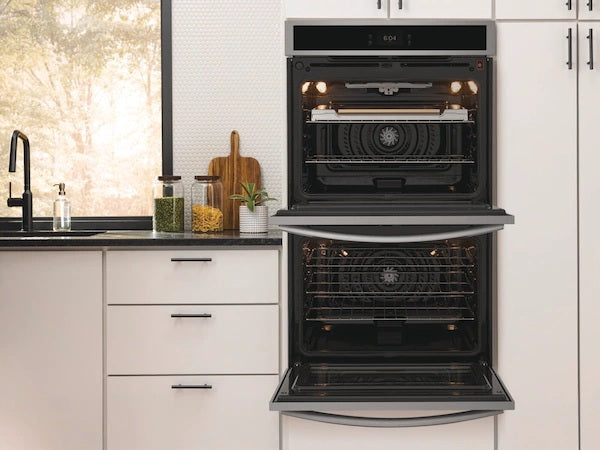 Frigidaire Gallery - 10.6 cu. ft Double Wall Oven with Stone-Baked Pizza in Stainless - GCWD3070AF