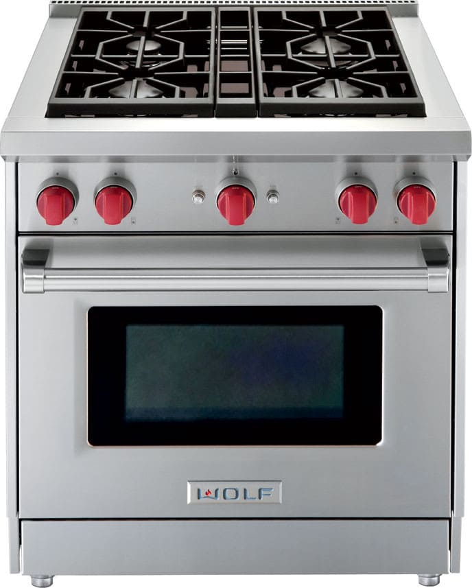 Wolf - 4.4 cu. ft  Gas Range in Stainless - GR304