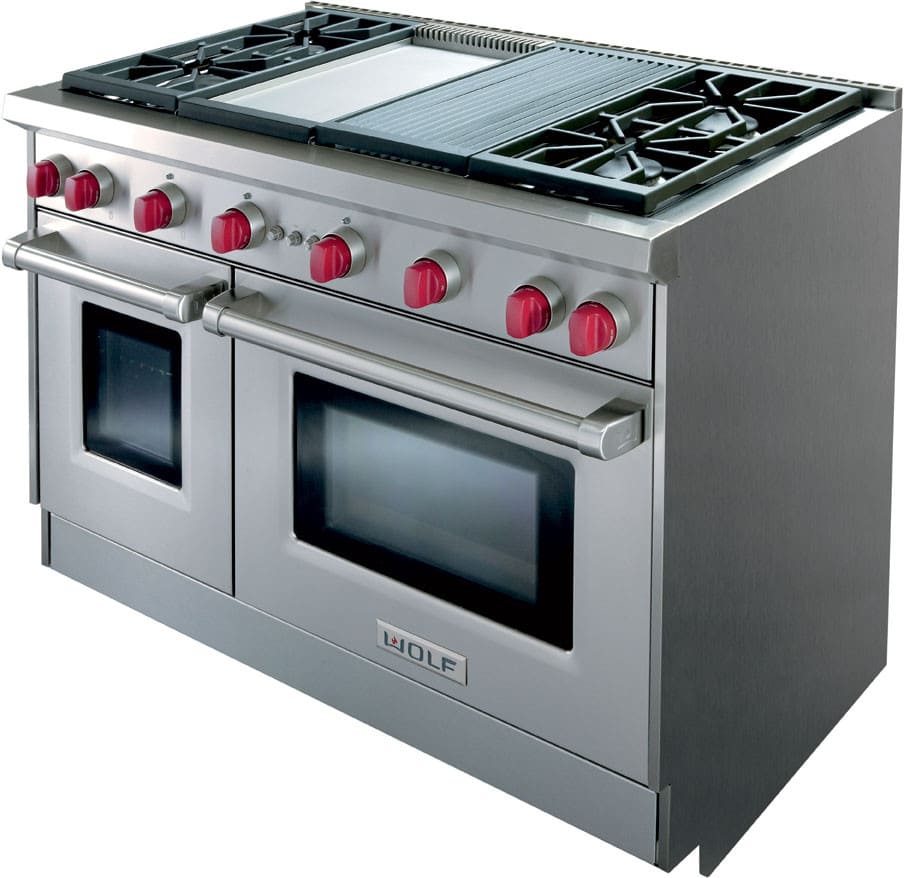 Wolf - 6.9 cu. ft  Gas Range in Stainless - GR484CG