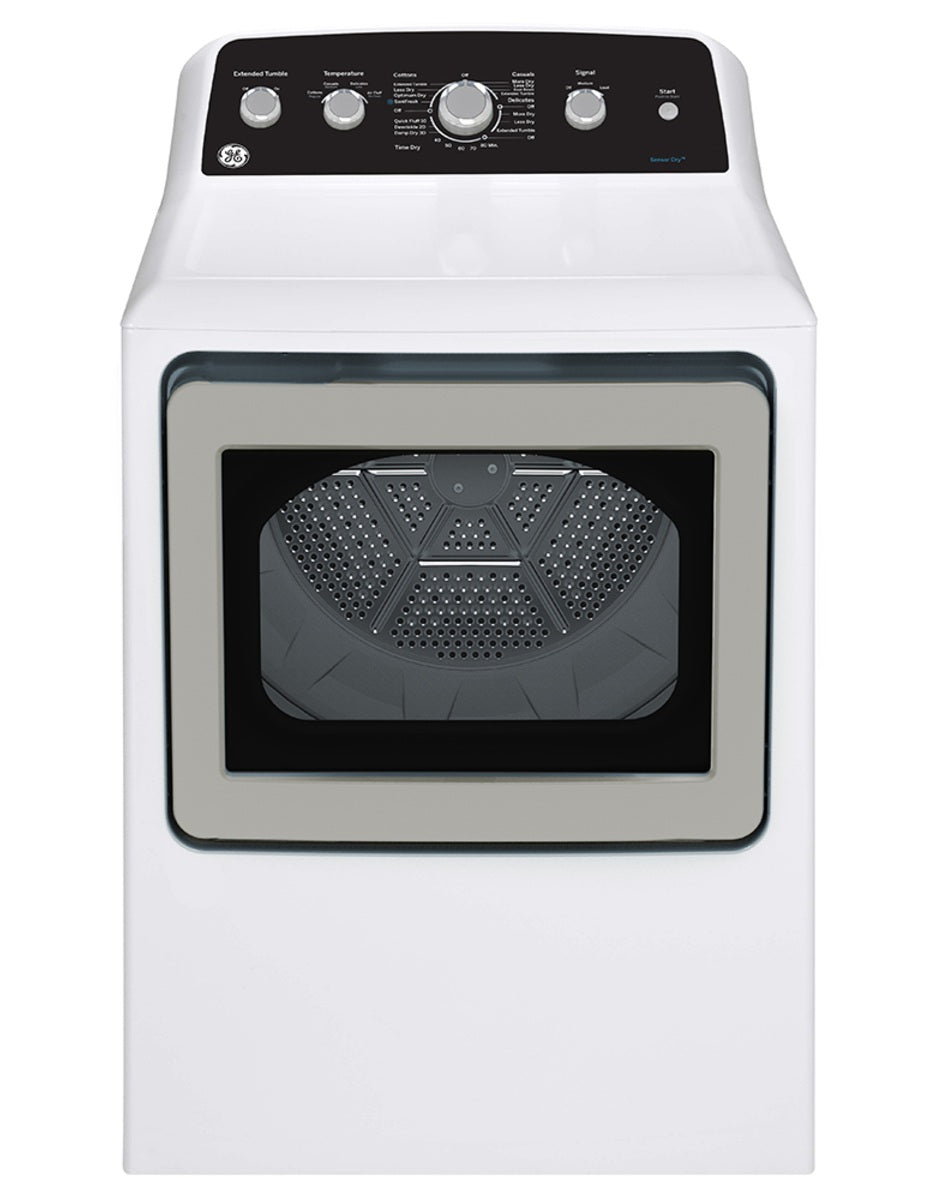 GE - 7.2 cu. Ft  Vented Electric Dryer in White - GTD49EBMRWS