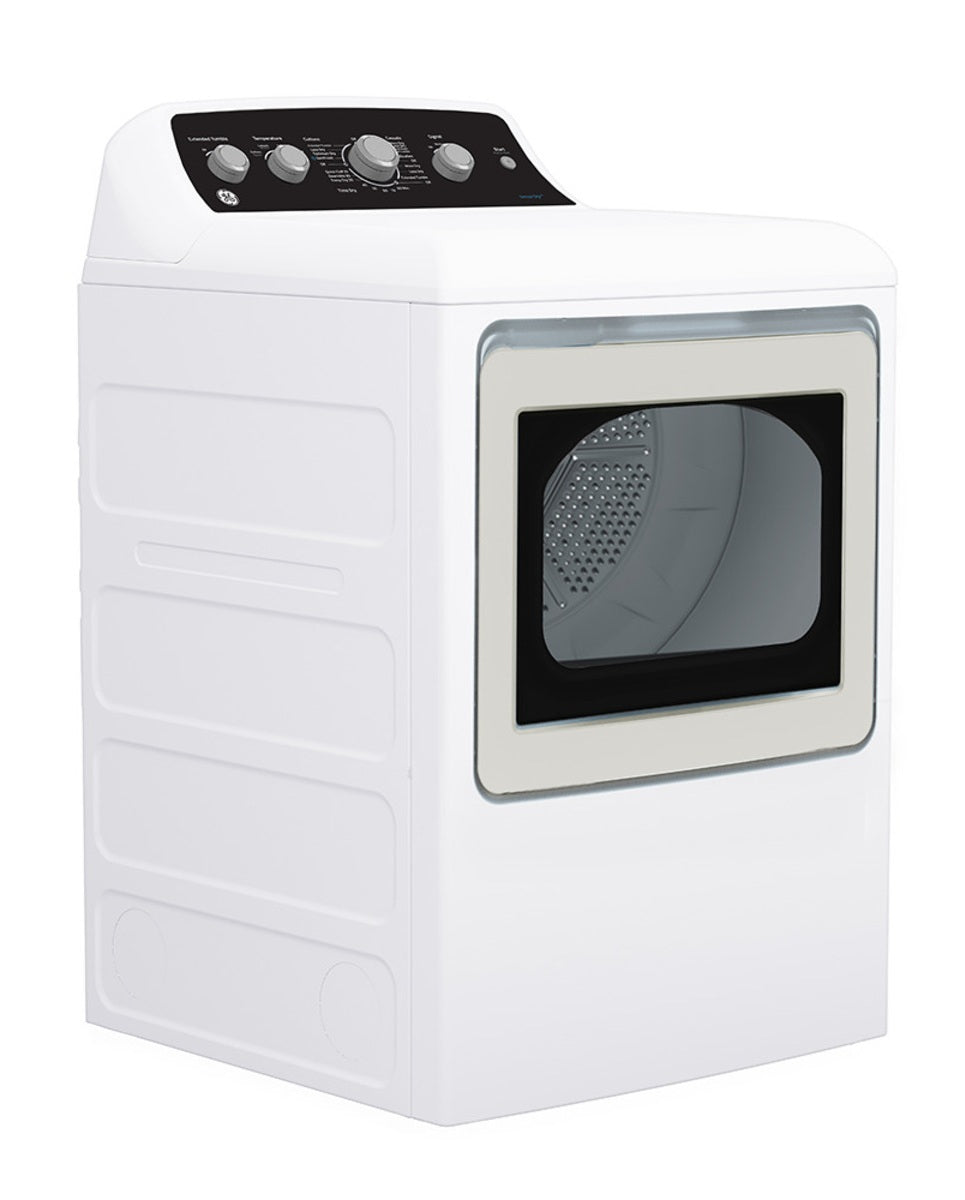 GE - 7.2 cu. Ft  Vented Electric Dryer in White - GTD49EBMRWS