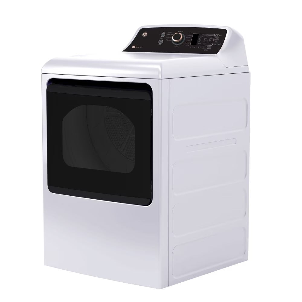 GE - 7.4 cu. Ft  Front Load Dryer in White - GTD69EBPYWR