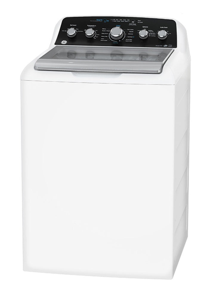 GE - 4.9 cu. Ft  Top Load Washer with SmartDial Control in White - GTW491BMRWS
