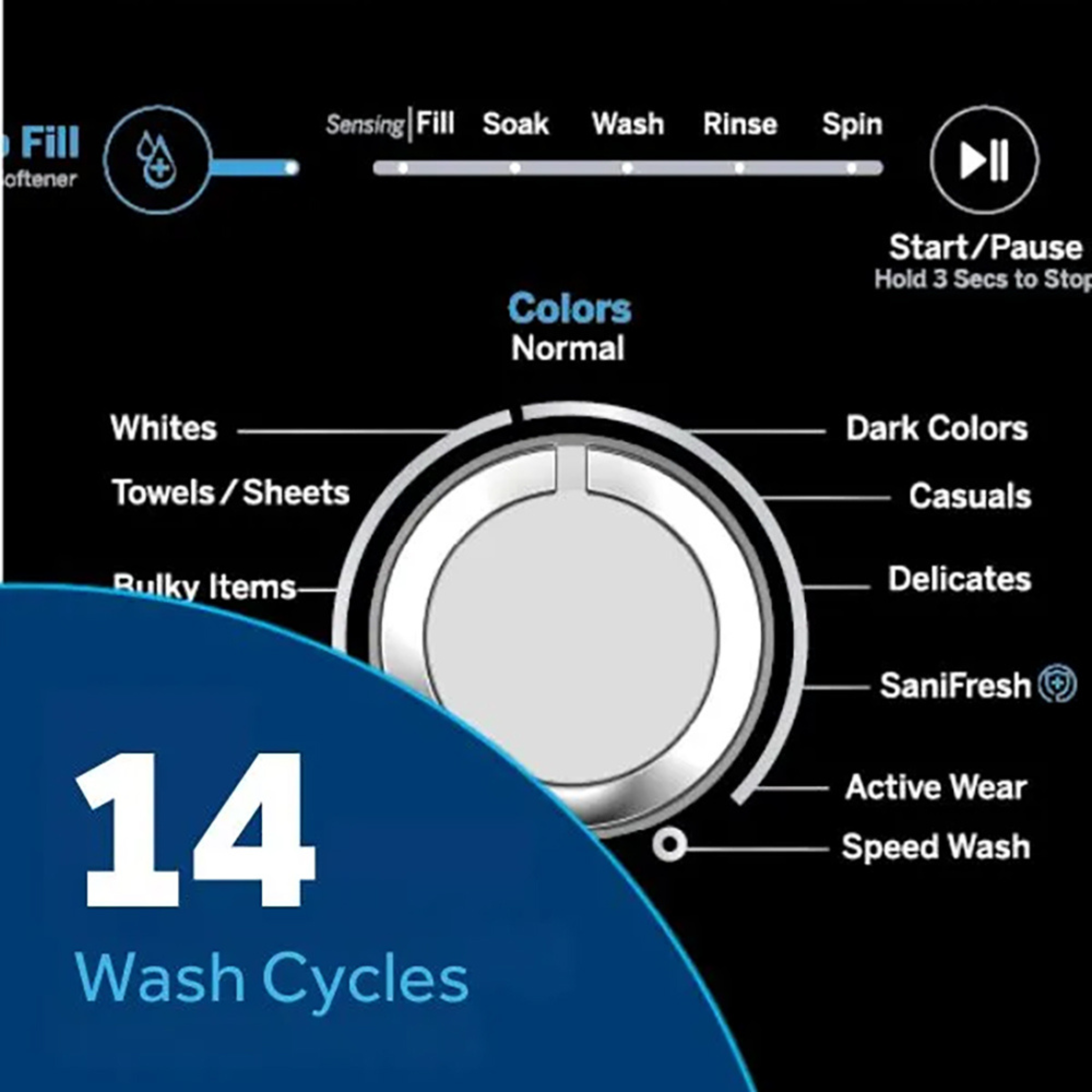 GE - 5,2 cu. Ft  Top Load Washer in Grey - GTW681BMRDG
