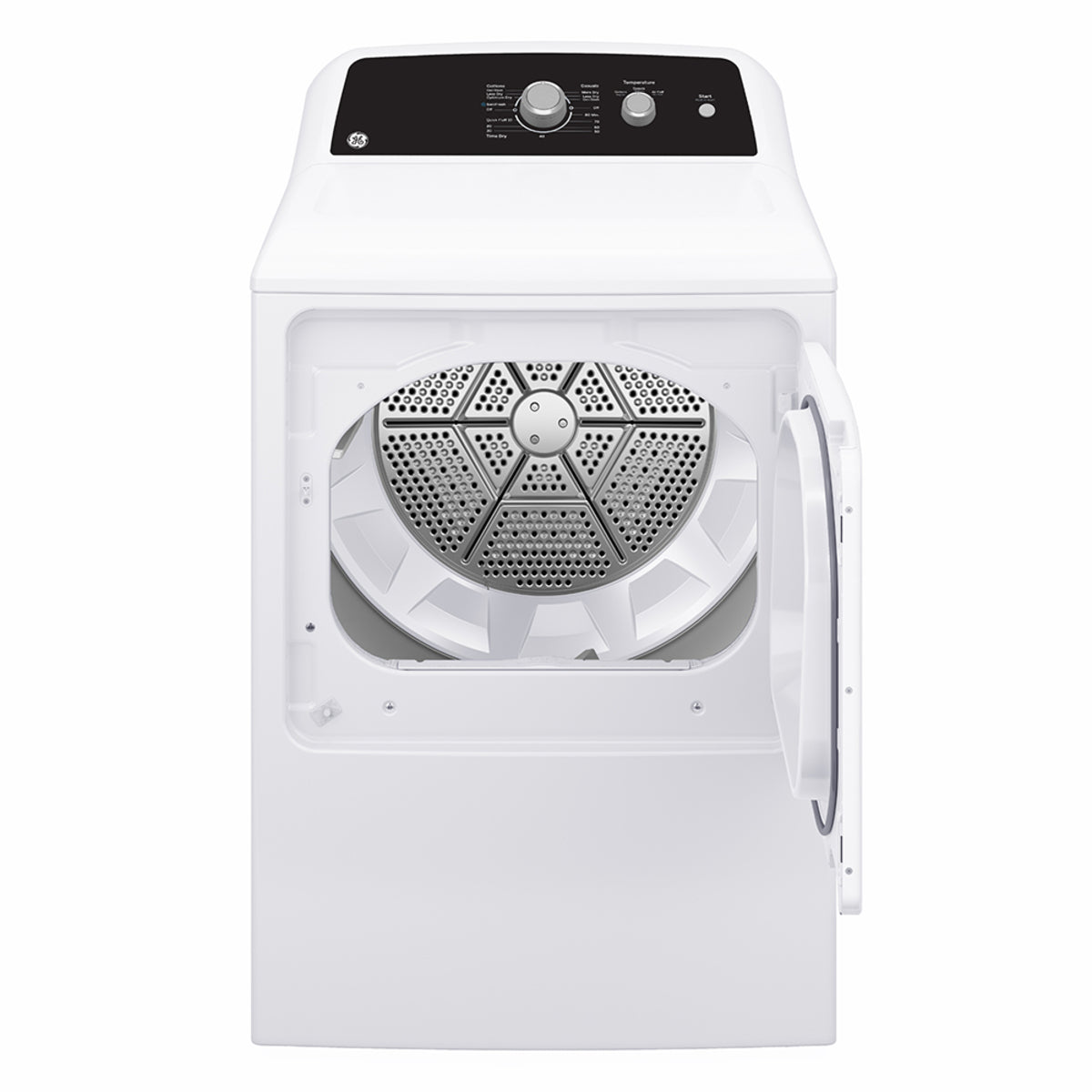 GE - 6.2 cu. Ft  Vented Electric Dryer in White - GTX34EBMRWS