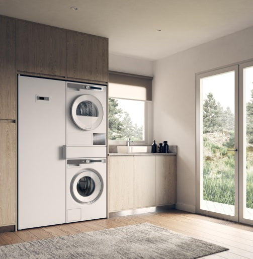Asko -  Pull-out Laundry Double Shelf Washer & Dryer Accessories in White - HDB1153W