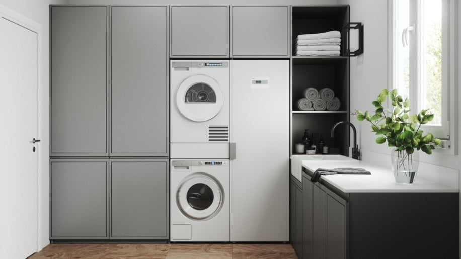 Asko -  Pull-out Laundry Double Shelf Washer & Dryer Accessories in White - HDB1153W