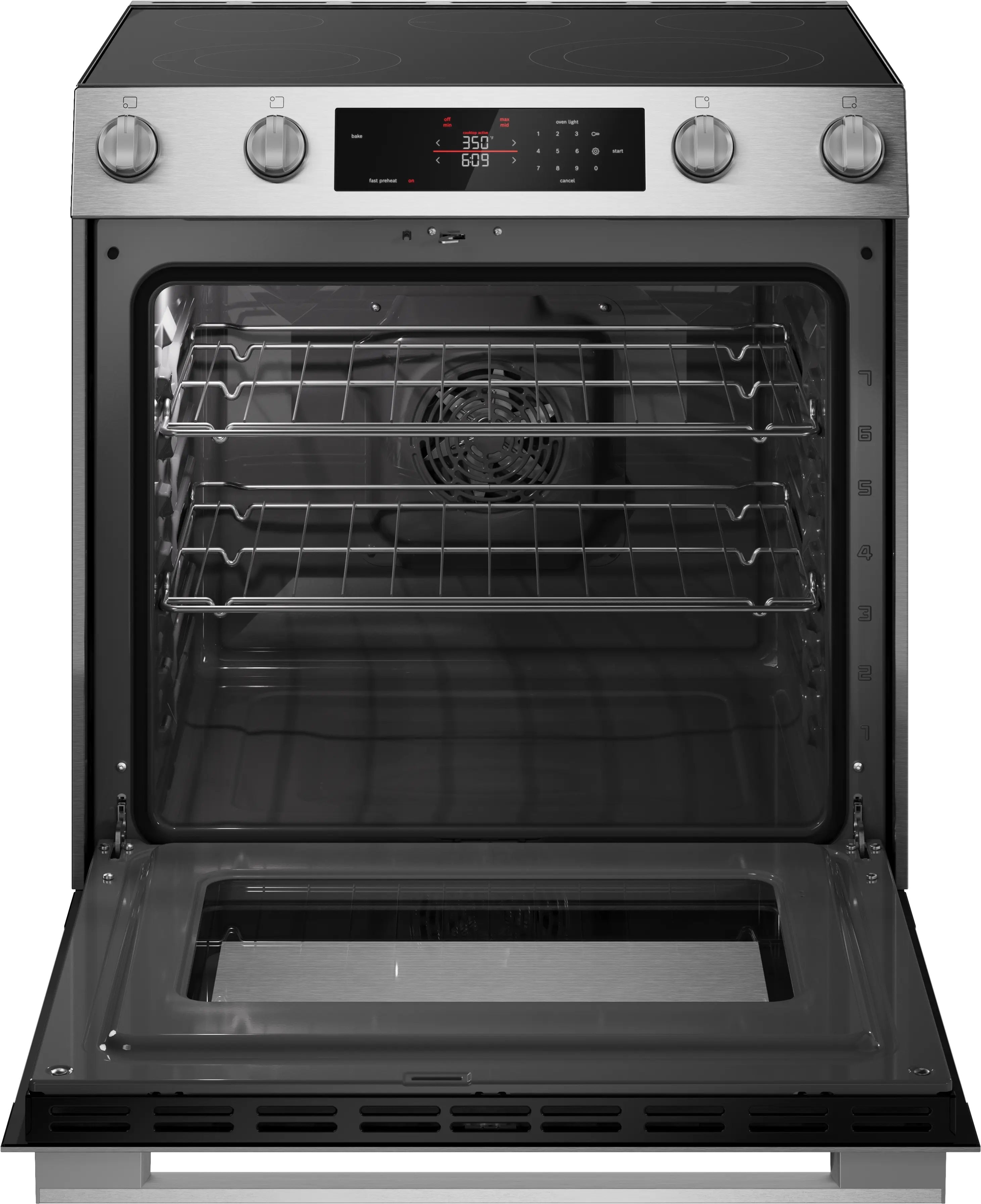 Bosch - 5.8 cu. ft  Electric Range in Stainless - HEF3050MC