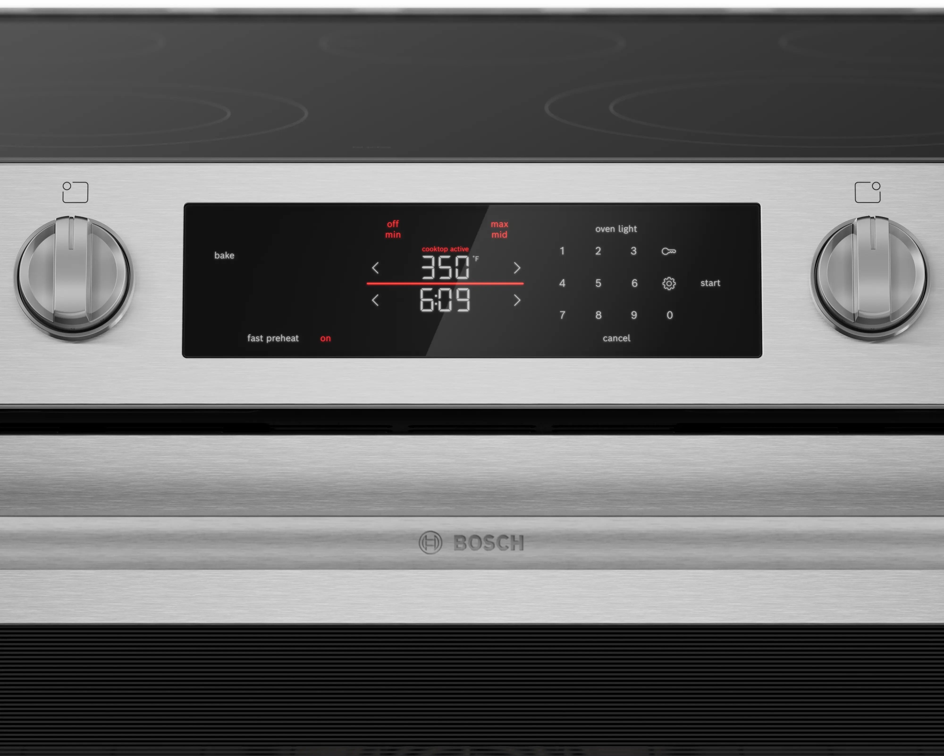 Bosch - 5.8 cu. ft  Electric Range in Stainless - HEF3050MC