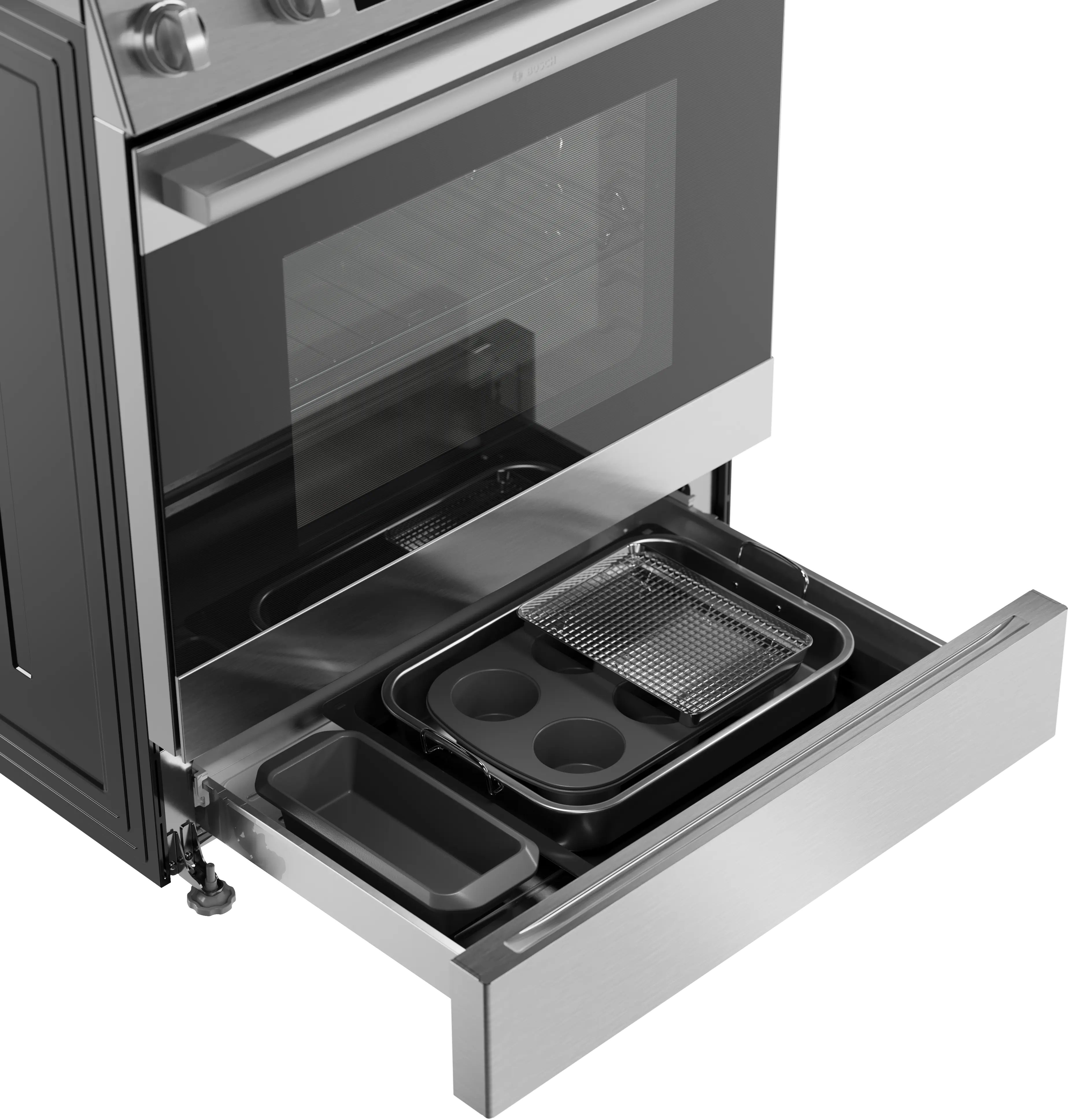Bosch - 5.8 cu. ft  Electric Range in Stainless - HEF3050MC